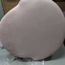 BestGlory Pink Vanity Chair with Wheels, Petal Velvet Armless Desk Chair, 20.1 inches x 20.5 inches x 37.4 inches