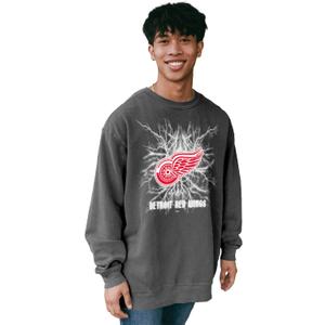 Blue 84 NHL Officially Licensed Crewneck Sweatshirt Ringspun Electric Black (XX-Large)