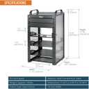 Tecmojo 9U Network Rack, 10 inch Mini Server Rack with 2 Side Translucent Panels & 2 Top Handles, 7.87 inch Deep, for 10 inch IT Equipment & A/V Devices, Black