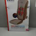 Homedics Shiatsu Back Massage Cushion with Adjustable Speeds and Comforting Heat Fits Most Chairs, Brown, 1 Count