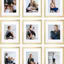 Sheffield Home 9 Piece Gallery Wall Frame Set, 11x14 Inch, Gold