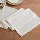 ZeeMart Rustic Cotton Linen Table Runner, 13x60 Inches Off White, Farmhouse Style Ivory Table Runners 60 Inches Long, Washable Kitchen Dining Table Decoration for Home Party Decor
