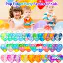 Pop Fidget Toys Bulk Its Valentines Day Gifts for Kids Classroom 30 Pack Valentine Party Favors for Kids Mini Pop Heart Keychain It Fidgets for Classroom Prizes Exchange Birthday Goodie Bag Stuffers