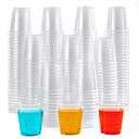 Lilymicky 500 PACK 2 oz Plastic Shot Glasses, 2 Ounce Clear Disposable Party Cups for Vodka, Whiskey, Tequila, Mini Plastic Containers for Sauce, and Sample Tasting