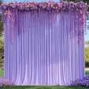 8x10FT Lavender Backdrop Curtains for Wedding Parties, Wrinkle Free Polyester Photography Backdrop Drapes for Wedding Baby Shower Birthday Parties Stage Background Stand Decorations 4x10ft,2 Panels