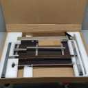 Vaunn Medical Pneumatic Adjustable Tilt Overbed Bedside Table with Wheels for Hospital and Home Use