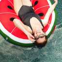 Big Joe Fruit Slice Float No Inflation Needed Pool Lounger, Watermelon Mesh, Quick Draining Fabric, 4 feet Big