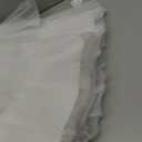 Tatuo Christmas Tree Skirt Wedding Ruffle 4 Layer Tulle Round Fluffy Sparkly Skirt Tree Mat Ornament for Christmas Holiday Decoration(47 Inches,White)