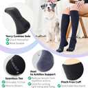 Moisture Wicking Compression Socks for Women and Men, Knee High (2 Pairs) for Traveling, Running, Black Medium