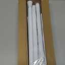 2 Pack White Tension Curtain Rod for Windows 28 to 48 inch, Adjustable Expandable Pressure Spring Curtain Rod No Drilling, 7/8" Curtain Rod for Bedroom Doorway Closet Door
