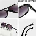 NIDOVIX Polarized Classic Vintage Aviator Sunglasses for Men Women Large Frame Retro 70s Sunglasses (A1 Black/Orange)