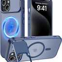 Innaght Magnetic for iPhone 15 Case with Stand,Compatible with MagSafe,Rugged,Heavy Duty,Protective case Kickstand,[Built-in Invisible Stand],Blue