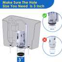 Saillong 1 Pack 3 Inch Universal Toilet Tank Replacement Kit, Include Dual Flush Valve with Push Button, Toilet Fill Valve, Bowl Gasket and Plastic Bolts, Tank Parts Replacement for 2-Piece