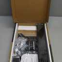 Universal Swivel TV /Table Top TV Stand for 19 to 43 inch TVs with 90 Degree Swivel, 4 Level Height Adjustable, Heavy Duty Tempered Glass Base, Holds up to 99LBS HT02B-001