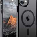 SUPFINE Magnetic for iPhone 12 Mini Case & iPhone 13 Mini Case (Compatible with MagSafe) (Military Grade Drop Protection) Slim Translucent Matte Shockproof Phone Cover,Black