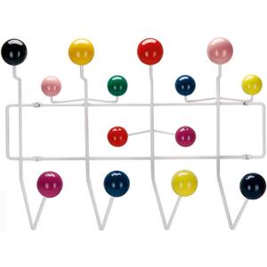SHISEDECO Classic Hang it All Coat Rack, Mid Century Modern Wall Mounted Hooks with Painted Solid Wooden Balls, Decorative Creative Fashion Wood Hanger for Home, Bedroom (Multicolor)