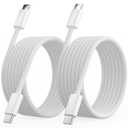 Quickeep USB C to USB C Cable 6 FT 2 Pack, Nylon Braided 60W iPhone 17 16 15 Charger Cord, Type C Charger Fast Charging, USBC to USBC Cable for iPhone 15 16 Pro Plus Pro Max/iPad Pro/Air (White)