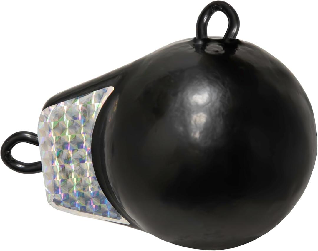 Extreme Max 3006.6949 Coated Ball-with-Fin Downrigger Weight - 8 lbs. with Silver Flash