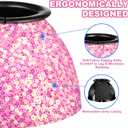 1 Pair Pink Sparkle Women's Horse Bell Boots Rubber Equine Bell Boots Protect Against Hoof Frictionless Design for Female Equine Hoof Care Quick Wrap Shield Horse Racing Festival