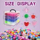 4300 Pcs Pony Beads, Multi-Colored Rainbow Beading Supplies for Crafts and Friendship Bracelets Jewelry Making, 24 Assorted Colors Beads for Hair Braids (Boxed) 