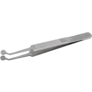 Meibomian Gland Expressor Forceps, Eyelid Gland Blockage Unblocking Physiotherapy Tools, Stainless Steel Eyelid Massage Tweezers-Round Tip for Men Women(Silver)