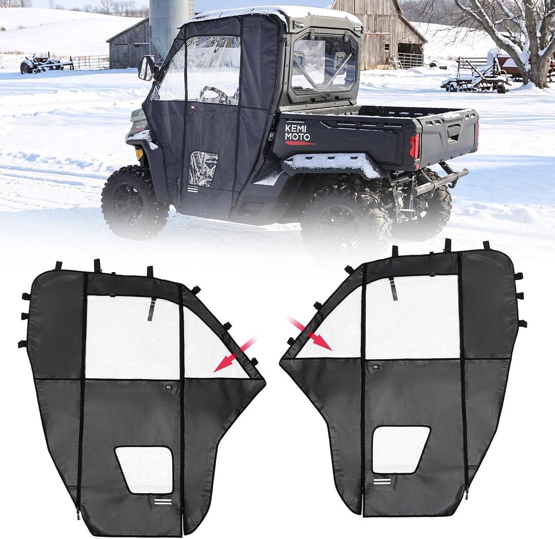 KEMIMOTO Soft Upper Doors Compatible with Can-Am Defender HD 7/8/9/10 2016+