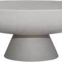 LIN CHUAN Large Decorative Bowl, Modern Resin Pedestal Bowl for Home Decor, Stylish Fruit Bowl for Kitchen Counter, Chic Key Holder for Entry Table, Grey
