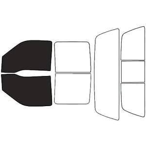 Rvinyl Window Tint Kit Compatible with Ford F-250 1999-2007 4 Door - Black 5% - Single Ply No Bubble Film - Do it Yourself Vehicle Front Precut Kit