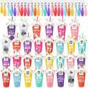 SiliFine 30 Sets CNA Week Appreciation Gifts Bulk 2026 24 oz Nurses Plastic Tumbler with Lid and Straw Nursing Cups Keychain Card for Graduation Nurse Student Assistant Medical Staff Women(Cute), Medium