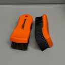 2PCS Leather Cleaning Brush, Horse Hair Brush for Car Leather Seat, Fabric, Shoes and Furniture, Soft Detailing Brush for Carpets, Seat Belts and Car Interior (Orange)