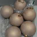 6 Pcs 6 Inch Large Neutral Christmas Balls Ornaments Light Brown Copper Xmas Bulbs Ornaments Vintage Rustic Tree Decoration Modern Christmas Decor for Xmas Tree Outdoor Decor