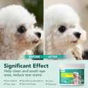 Dog Eye Wipes, Gentle Eye Wipes for Dogs & Cats, Pet Eye Cleaner Wash Removes Discharge, Crust, Debris, and Gunk (100, Unscent)