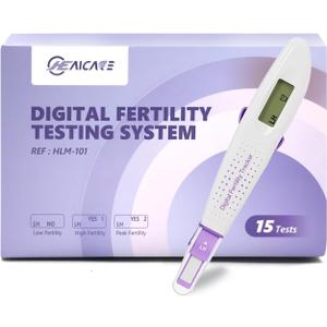 LH One Step Ovulation Test, Digital Fertility Testing System, Ovulation Test with Digital Results, 15 Digital Ovulation Tests, 1 Digital Fertility Tracker