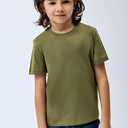 Brix Boys Short Sleeve Tees - 100% Cotton Crewneck Tagless Shirts, 8