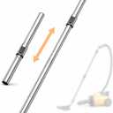 47" Stainless Steel Telescoping Vacuum Extension Wand, Fits 1 1/4 Inch (32mm) Attachments, Compatible with Small Shop Vac & Household Vacuums using 1.25in Accessories - 1 1/4 Vacuum Extension Tube