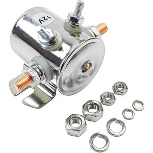 Max 300A 12 Volt 4-Terminal Continuous Duty Solenoid Relay Nickel-Plating | Fits for Golf Carts Winch Marine RV Heavy Duty Machine, SPST 12VDC 12V Solenoid Relay | OE# 70-111224, 3635820, 1114208