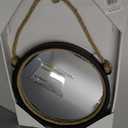 DI CA 14×14 Rope Hanging Round mirror(black)