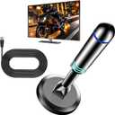 TV Antenna Indoor, Long Range Antenna for Smart TV with Strong Magnetic Base, Digital Antenna for Easy Installation and All Smart/Old TVs, Supports 4K 1080P