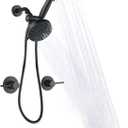 2 Handle Shower Faucet Set with Tub Spout Matte Black Two Handle Shower Faucet Set Complete Tub and Shower Trim Kit, Wall Mount