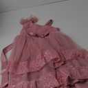 IBTOM CASTLE Girls Birthday Dress Sequin Tiered Tulle Tutu Party Flower Girl Wedding Toddler Pageant Formal Prom Gown (5-6 Years, Dusty Pink)