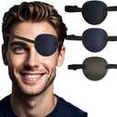 3PCS Eye Patch Medical Adjustable Eye Patches for Adults Treat Lazy Eye Left Right Eyes Cosplay Costume (Men Colors)
