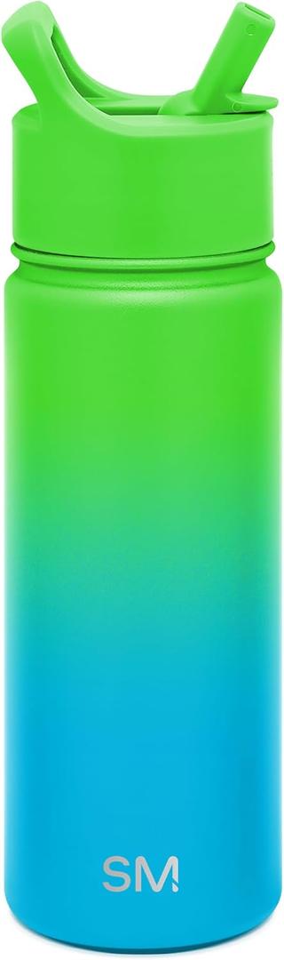 Simple Modern Kids Summit Water Bottle with Straw Lid | Vacuum Insulated Stainless Steel | Reusable Leak Proof BPA-Free Cup for School | 20oz, Surfside