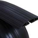 4ft Floor Cable Cover Heavy Duty PVC Cord Cover Wire Cover to Prevent Trip Hazard for Home Office or Outdoor(4ft, Black)