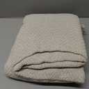 DII Chevron Throw Collection Handloomed Cotton, 50x60, Off-White