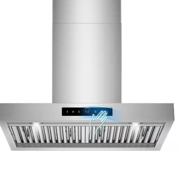 29.76 in. 900 CFM Ducted Wall Mount Range Hood Stainless Steel with Gesture Sensing & Touch Control