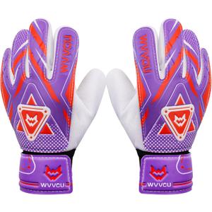 WVVOU Goalkeeper Gloves for Kids Youth, Soccer Goalie Gloves with Double Protection, Anti-Slip Soccer Gloves, Super Grip