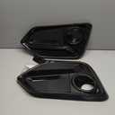 ApplianPar Front Driver and Passenger Side Fog Light Cover Bumper Trim for Honda Civic Hatchback 2020-2021