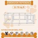 Acrylic Dog Playpen Indoor for Small Dogs & Puppies, Number Of Panels: 14-Divider Set, 78.7"L x 39.4"W x 23.6"H