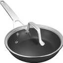 MsMk 7 inch Small Egg Nonstick Frying Pan with Lid, Eggs Omelette Burnt also Non stick, Scratch-resistant, Induction Skillet, Oven Safe to 700F Pan for Cooking, Dishwasher Safe