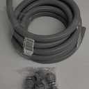 Liquid-Tight Conduit and Connector Kit 1/2inch 25ft, Flexible Non Metallic Liquid Tight Electrical Conduit w/UL Certification, Electrical Conduit Kit with 5 Straight, 5 Angle Fittings